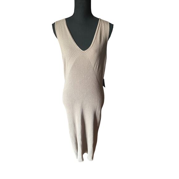 Express Sleeveless Ribbed Midi Sweater Dress | NWT Chic & Flattering - Picture 1 of 7